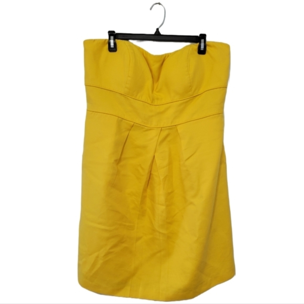 AS IS Jenny Yoo Collection Bright Yellow Strapless Sweetheart Cocktail Dress, 18